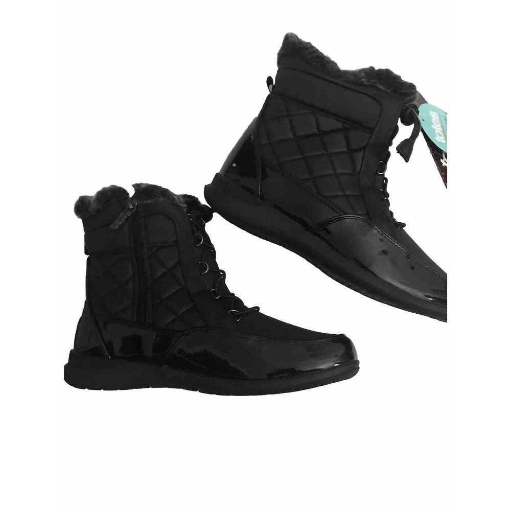 Totes Lindsay Waterproof Rain Snow Black Booties Size 10 M
